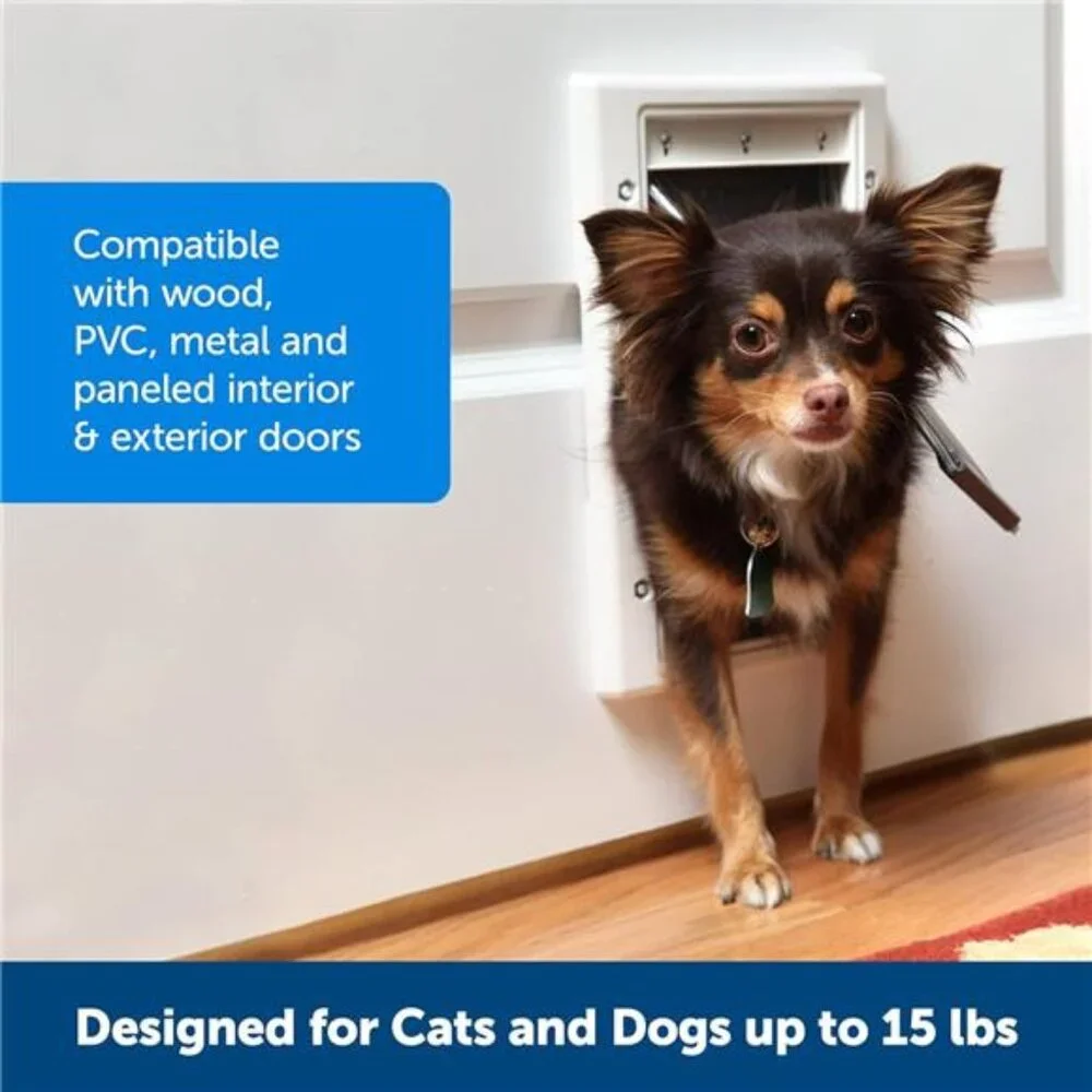 Never Rust Plastic Doggie Door for Install in Interior and Exterior Doors orWall